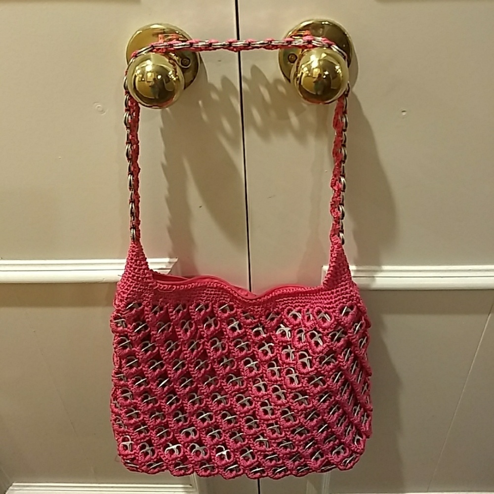 FINALPRICE❤️CrochetshoulderbagmadebyhandcolorPink